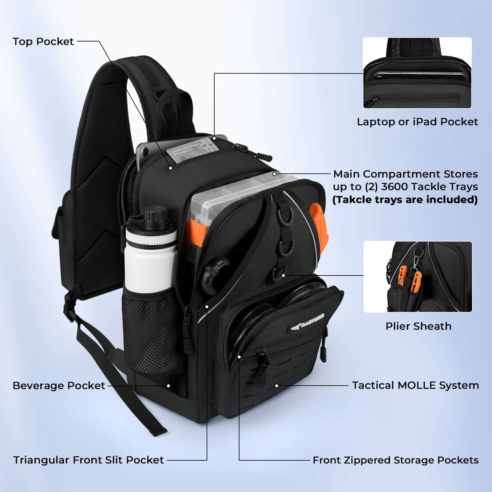 KastKing Karryall Fishing Sling Tackle Bag