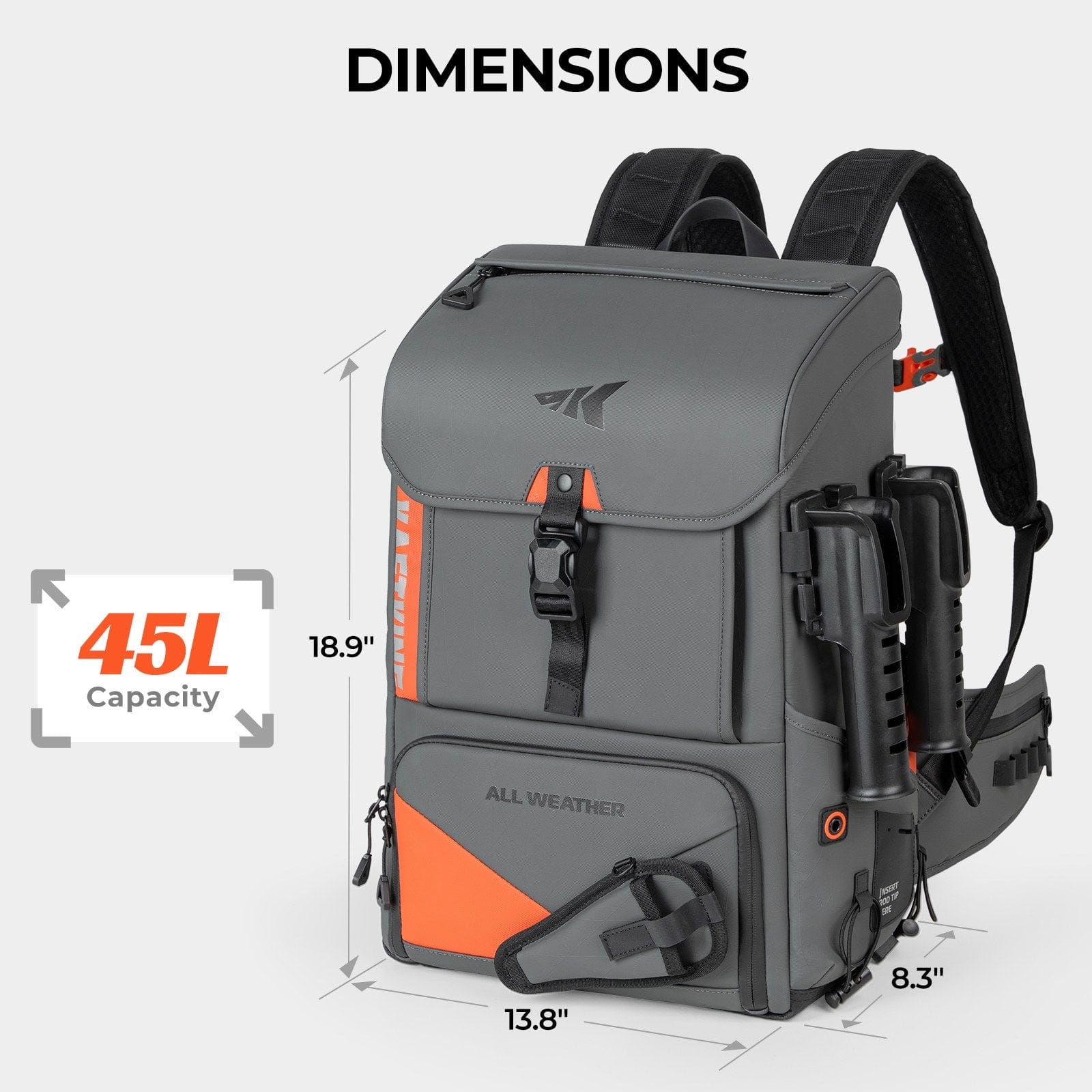 KastKing All Weather Fishing Tackle Backpack
