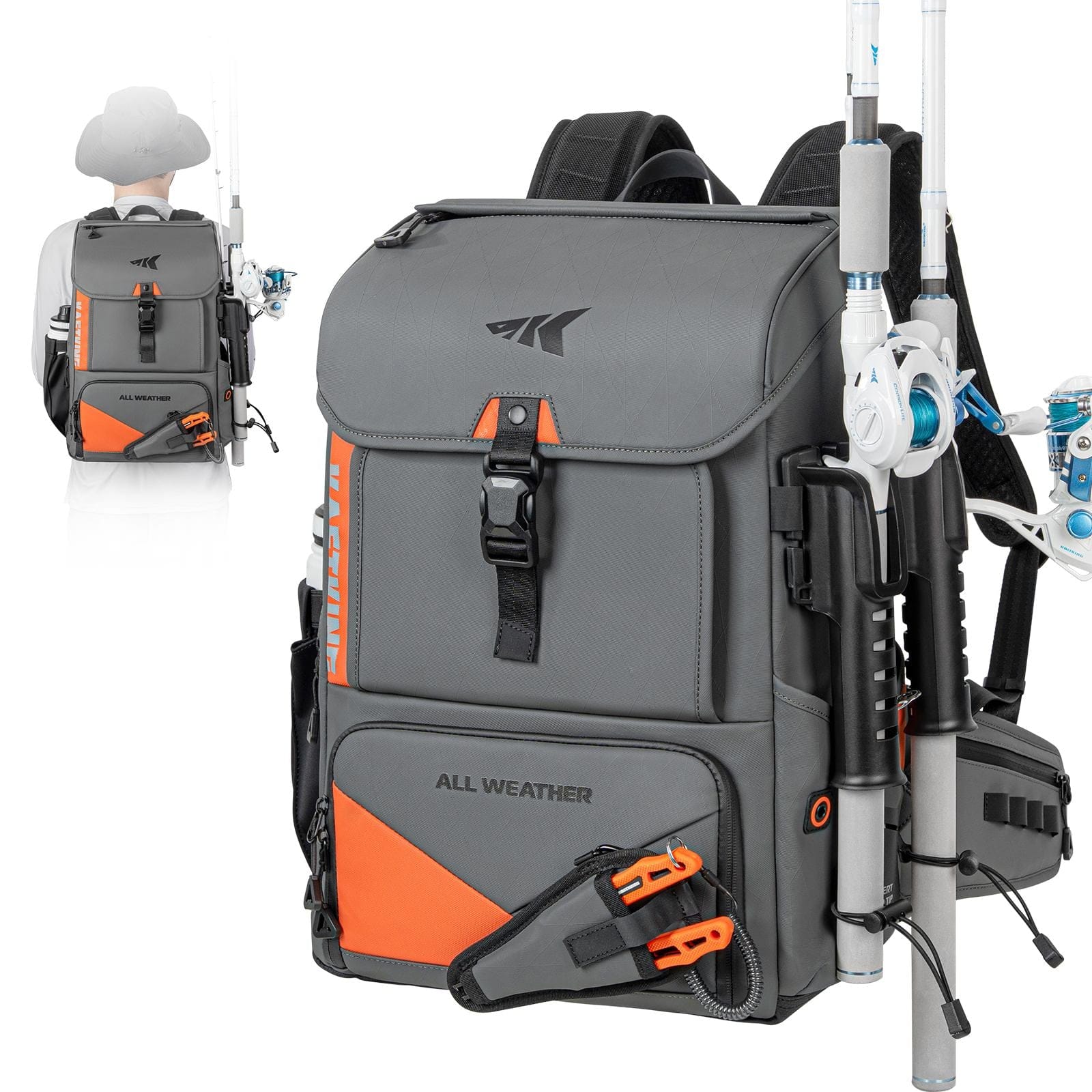 easy care tackle box or backpack KastKing All Weather Fishing Tackle Backpack