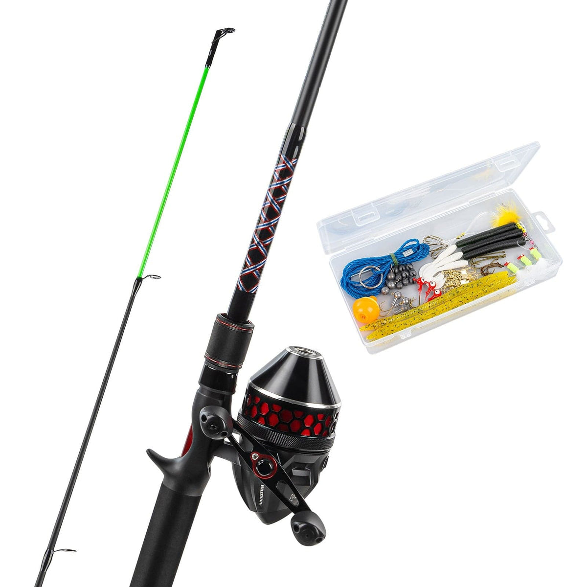 best fishing set for spinning reels BlueFire Rod Combo, Carbon Fiber Telescopic Rod with Reel Ideal for finesse techniques requiring delicate presentations and subtle control. Best Trout Spinning Reels of