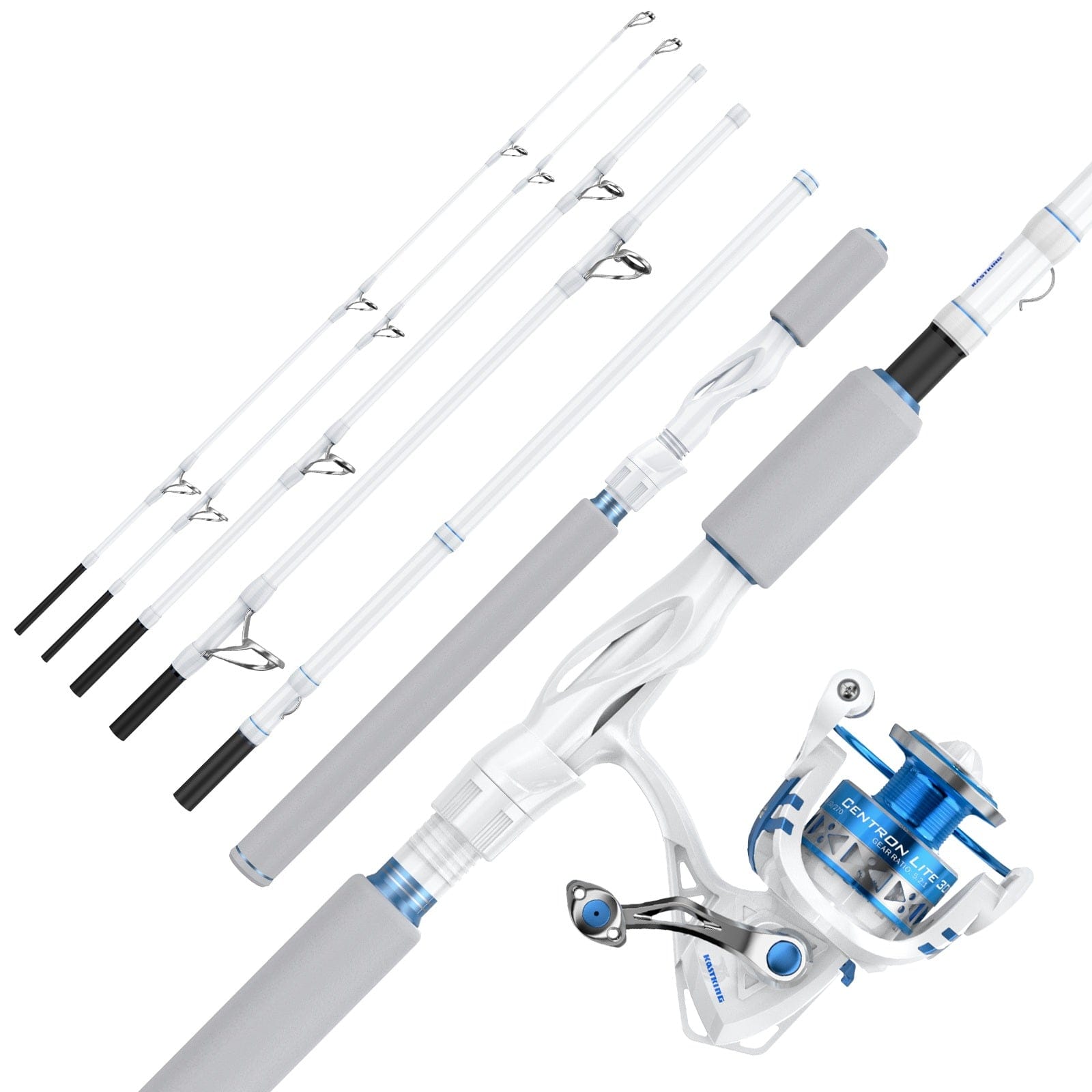 crystal river c/ctfk1 fishing rod/reel combo eva grip KastKing Centron Lite Travel Spinning Fishing Rod and Reel Combo