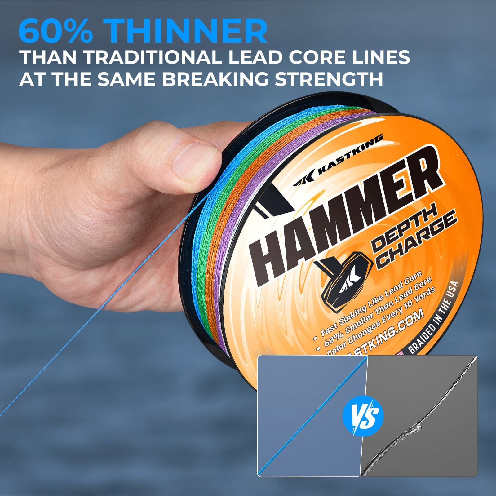 KastKing Hammer Depth Charge Weighted Fishing Line