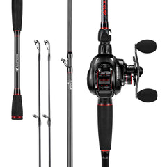 KastKing MaxSteel Twin-Tip Baitcaster Rod and Reel Combo