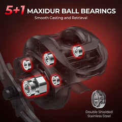 KastKing MaxSteel Twin-Tip Baitcaster Rod and Reel Combo