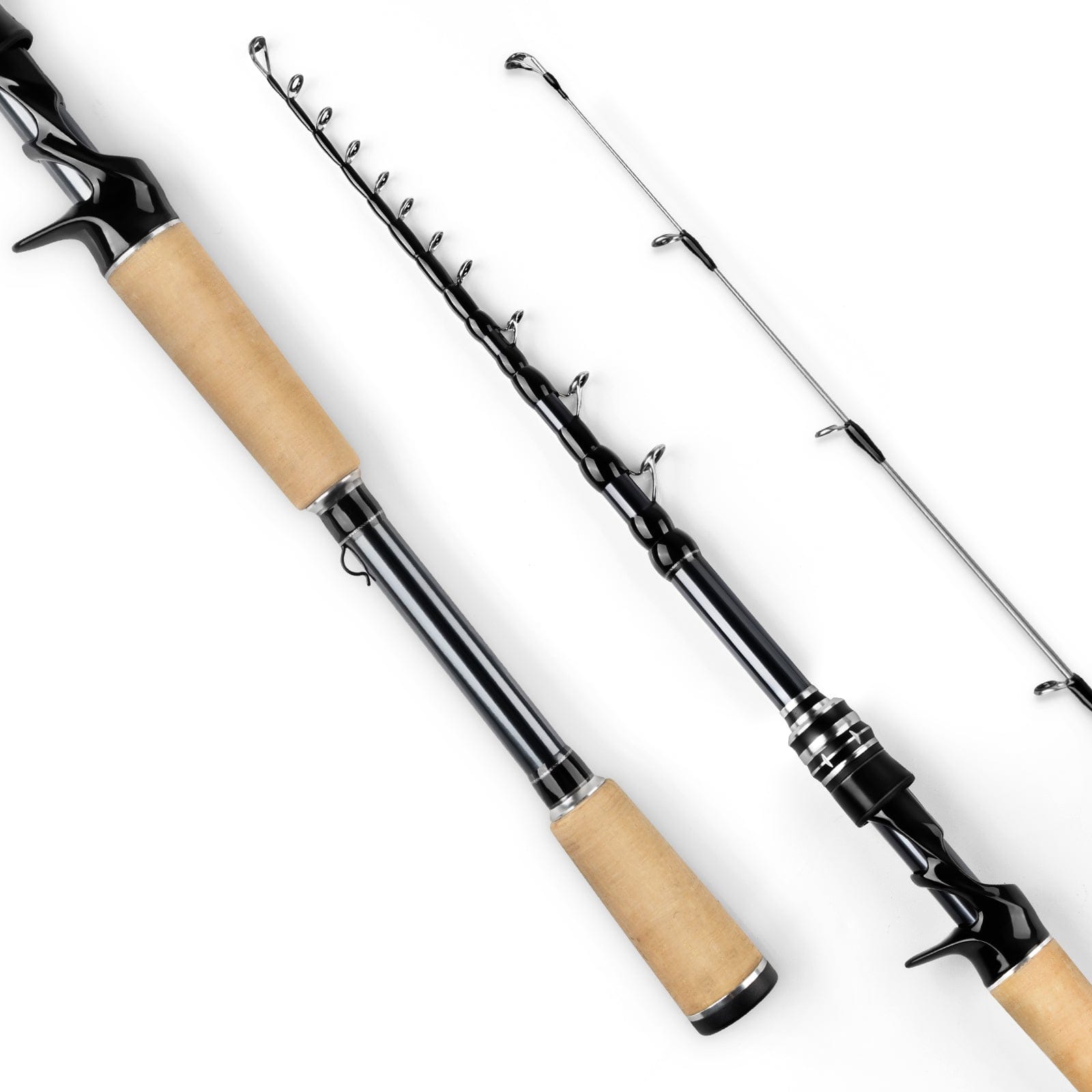 15 foot telescopic fishing rod FINNECT Wood Color Goture Telescopic Tenkara Fishing Rod