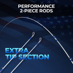 KastKing Royale Legend Patriot Twin-Tip Baitcaster Rod and Reel Combo
