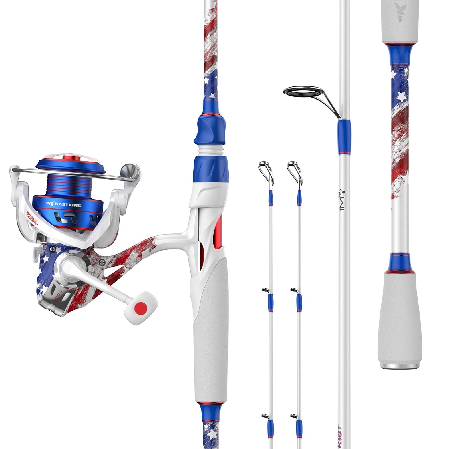 best cheap spinning rod combo 6' Medium Action 2 Piece Fiberglass/Graphite and 3000 Spinning Reel Package bearing reel Spinning Rod Combo Best Budget