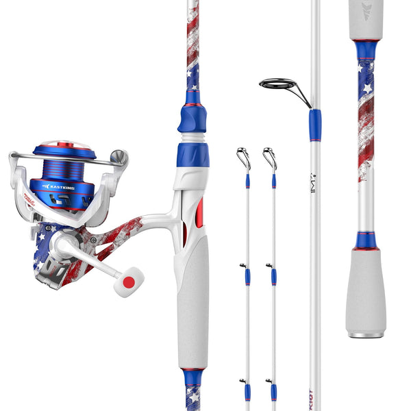 KastKing Royale Legend Patriot Twin-Tip Spinning Rod and Reel Combo KastKing Royale Legend Patriot Twin-Tip Spinning Rod and Reel Combo