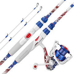 KastKing Royale Legend Patriot Twin-Tip Spinning Rod and Reel Combo