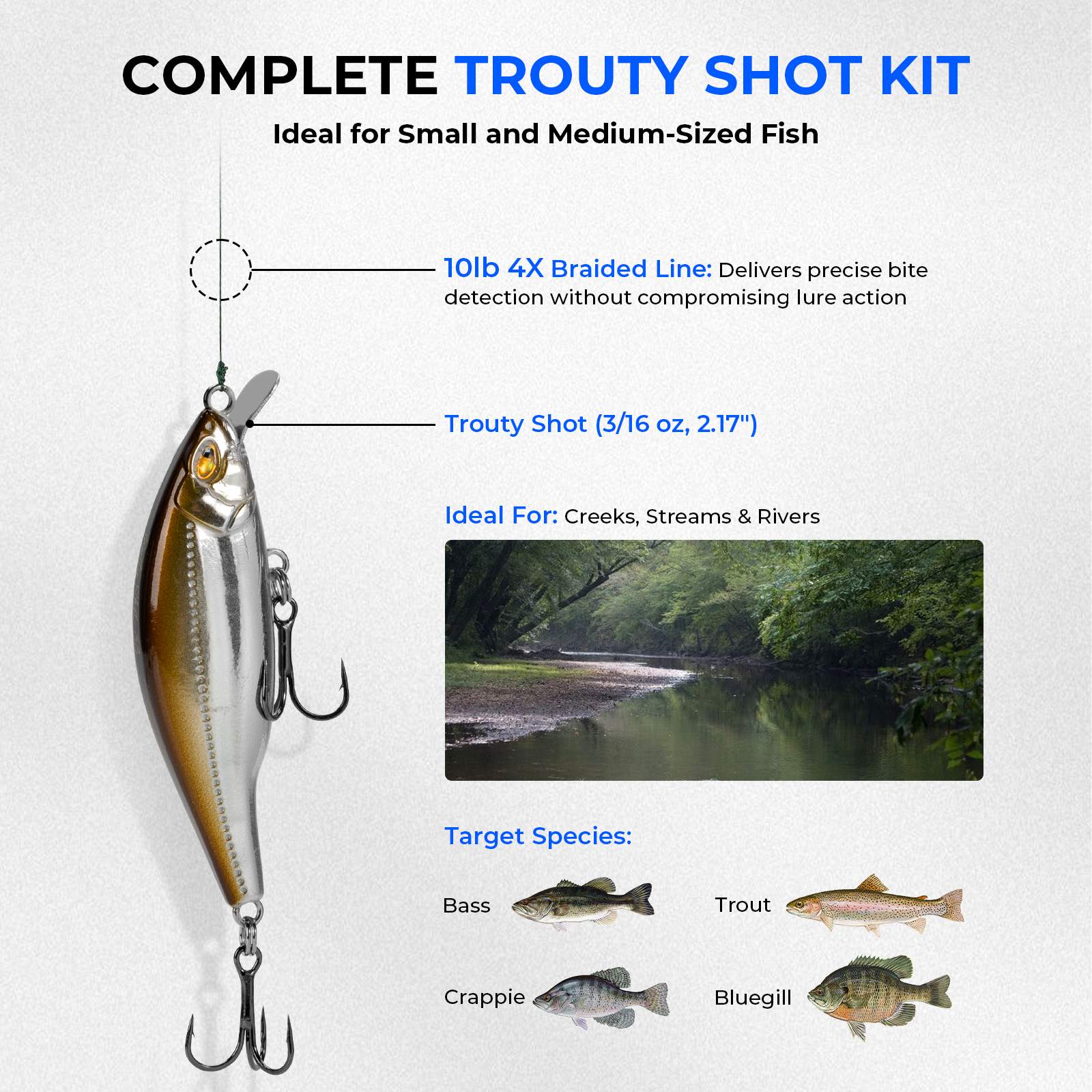 KastKing Superpower Braided Fishing Line and Lure Kit