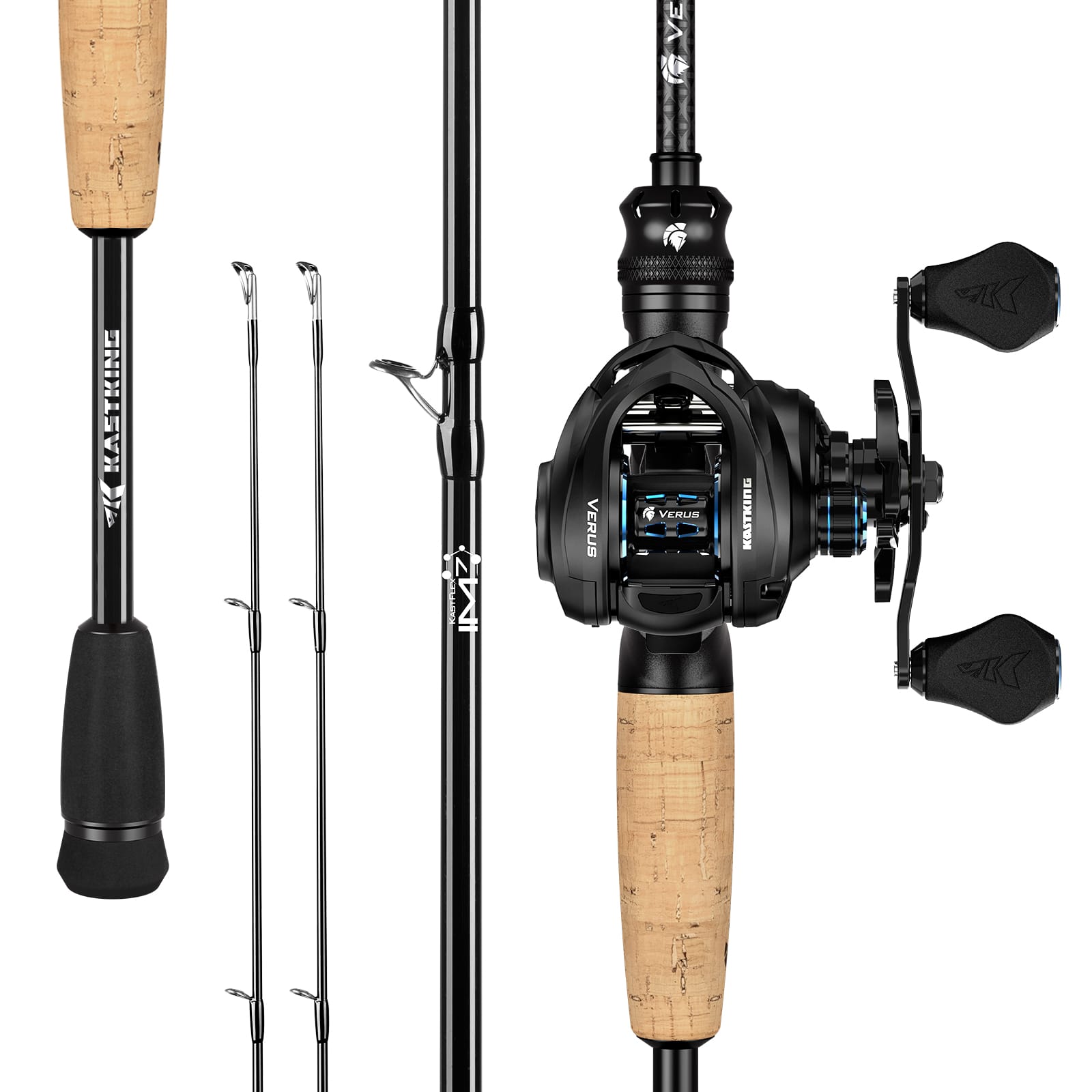 KastKing Verus Twin-Tip Baitcaster Rod and Reel Combo