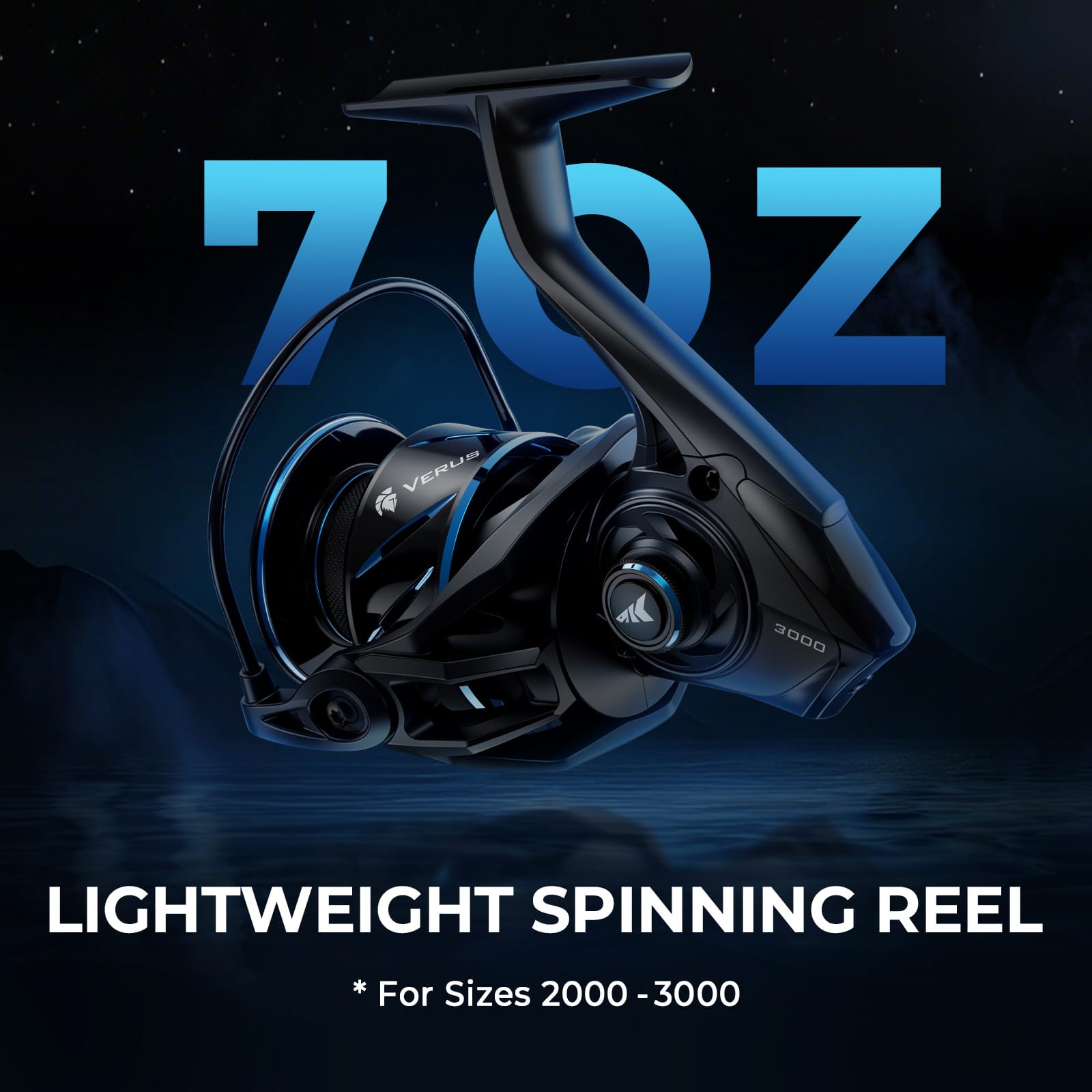 2000 size baitcasting reel KastKing Verus Spinning Fishing Reel