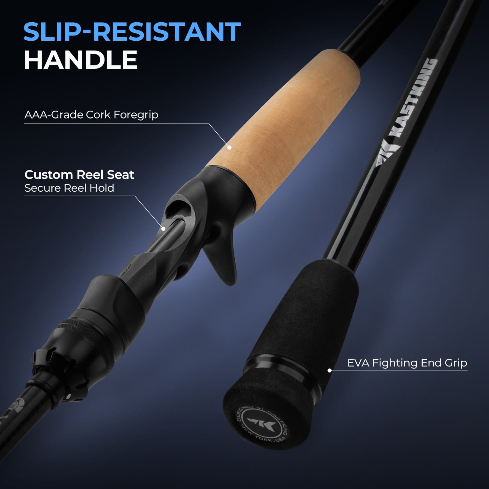 36 inch rod with baitcaster KastKing Verus Technique Twin-Tip Bass Fishing Rods