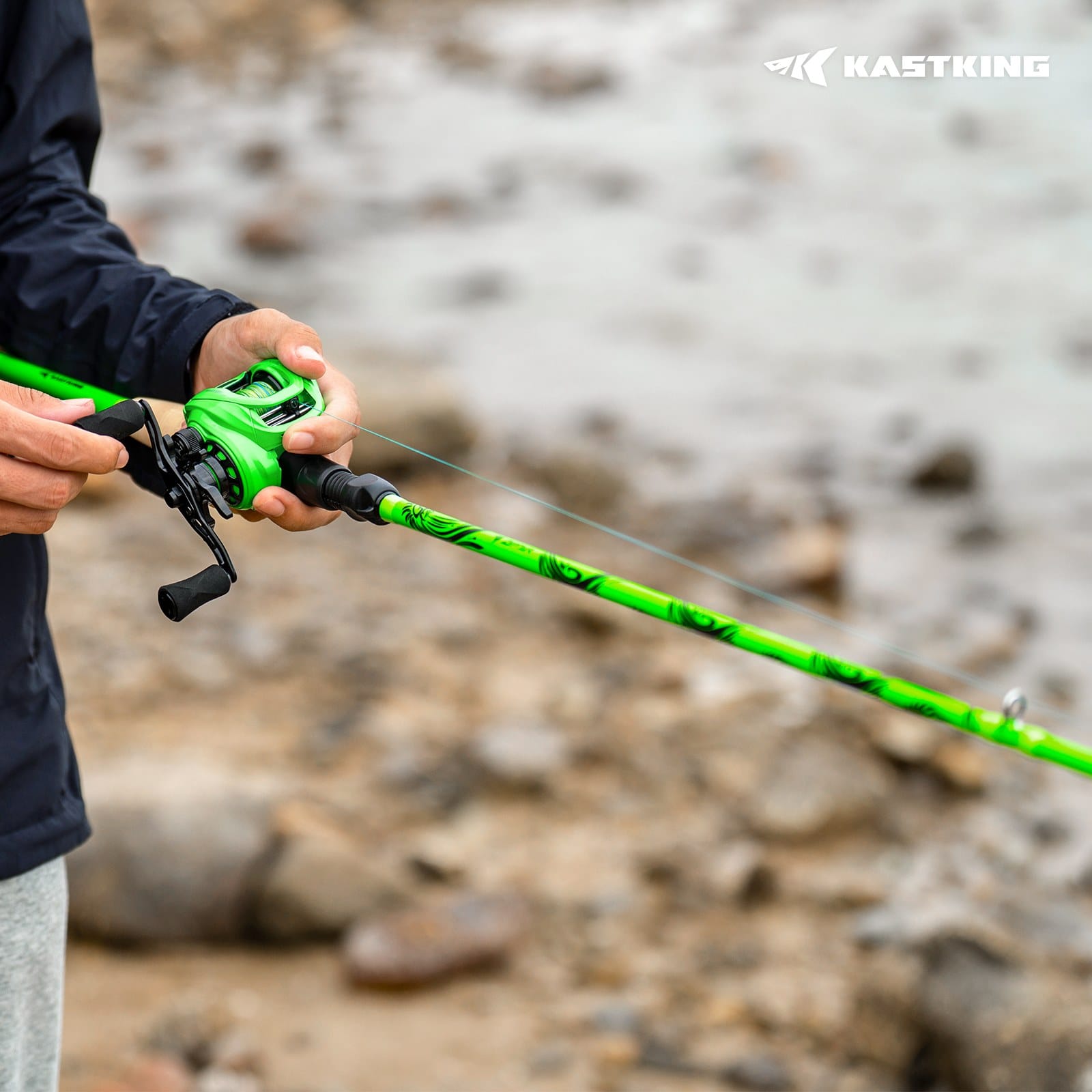KastKing Zephyr Dual-Tip Casting Rod Black