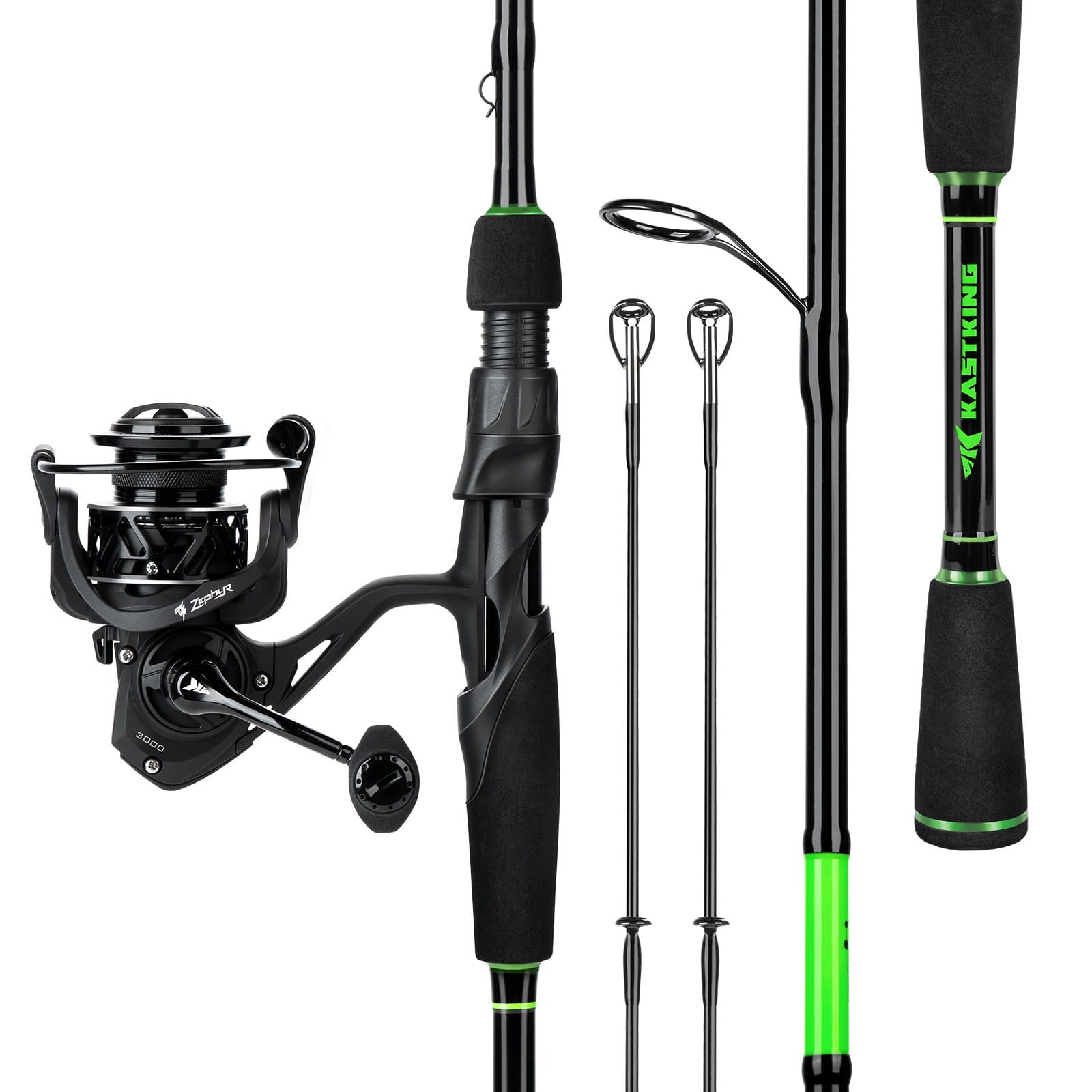 KastKing Zephyr Dual-tip Spinning Fishing Rod and Reel Combo