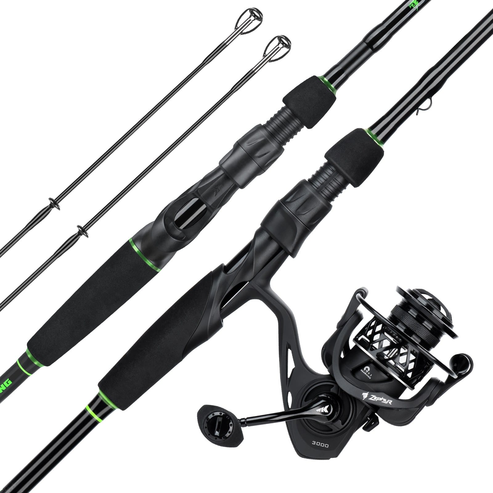 KastKing Zephyr Dual-tip Spinning Fishing Rod and Reel Combo KastKing Zephyr Dual-tip Spinning Fishing Rod and Reel Combo
