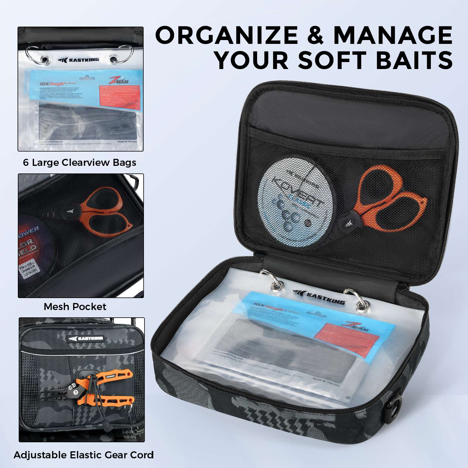 binder tackle box KastKing BaitSpace Detachable Bait Binder Tackle Bag