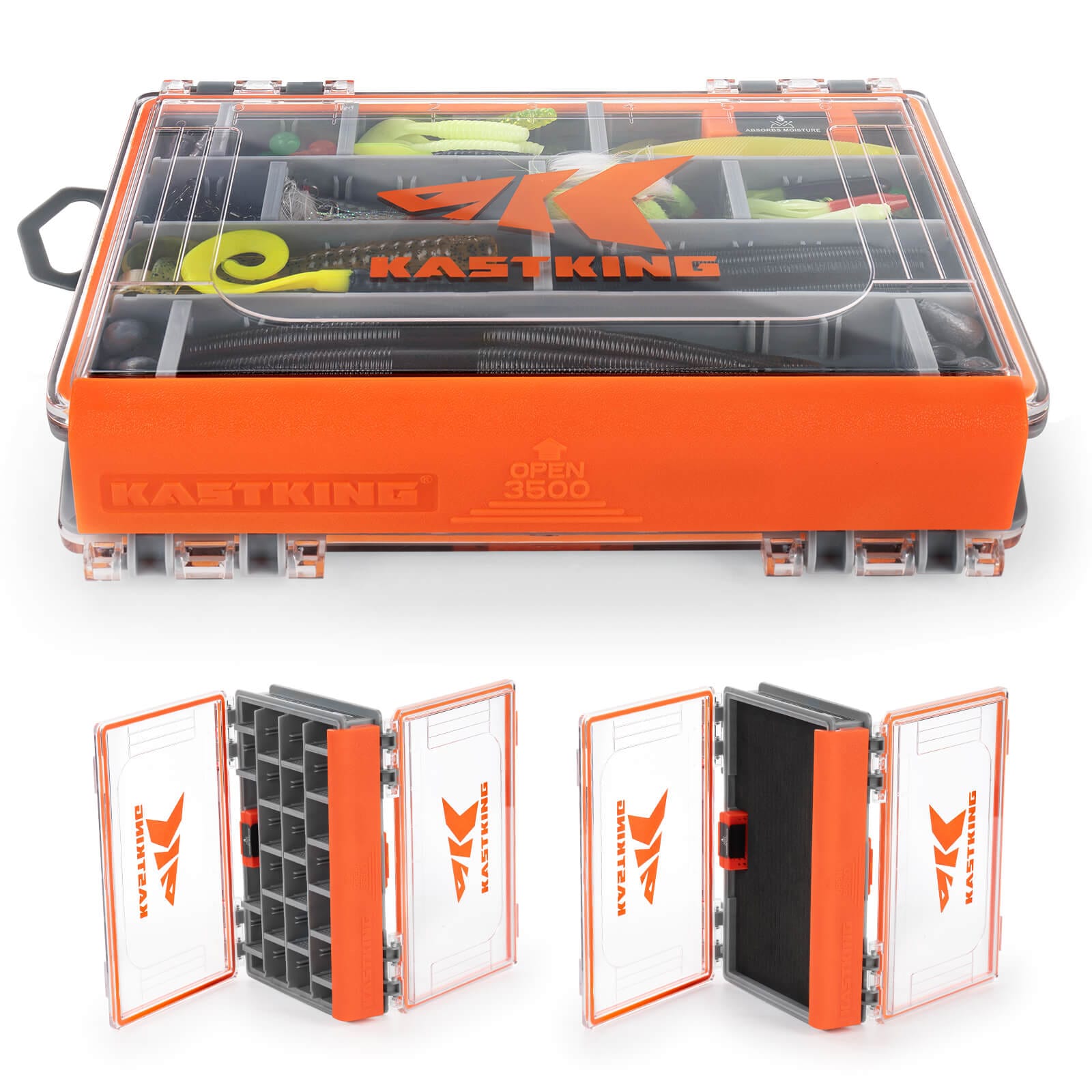 complete fishing tackle box Plano Angled System Multiple dividers SKB 7200 Large Rigid Tackle