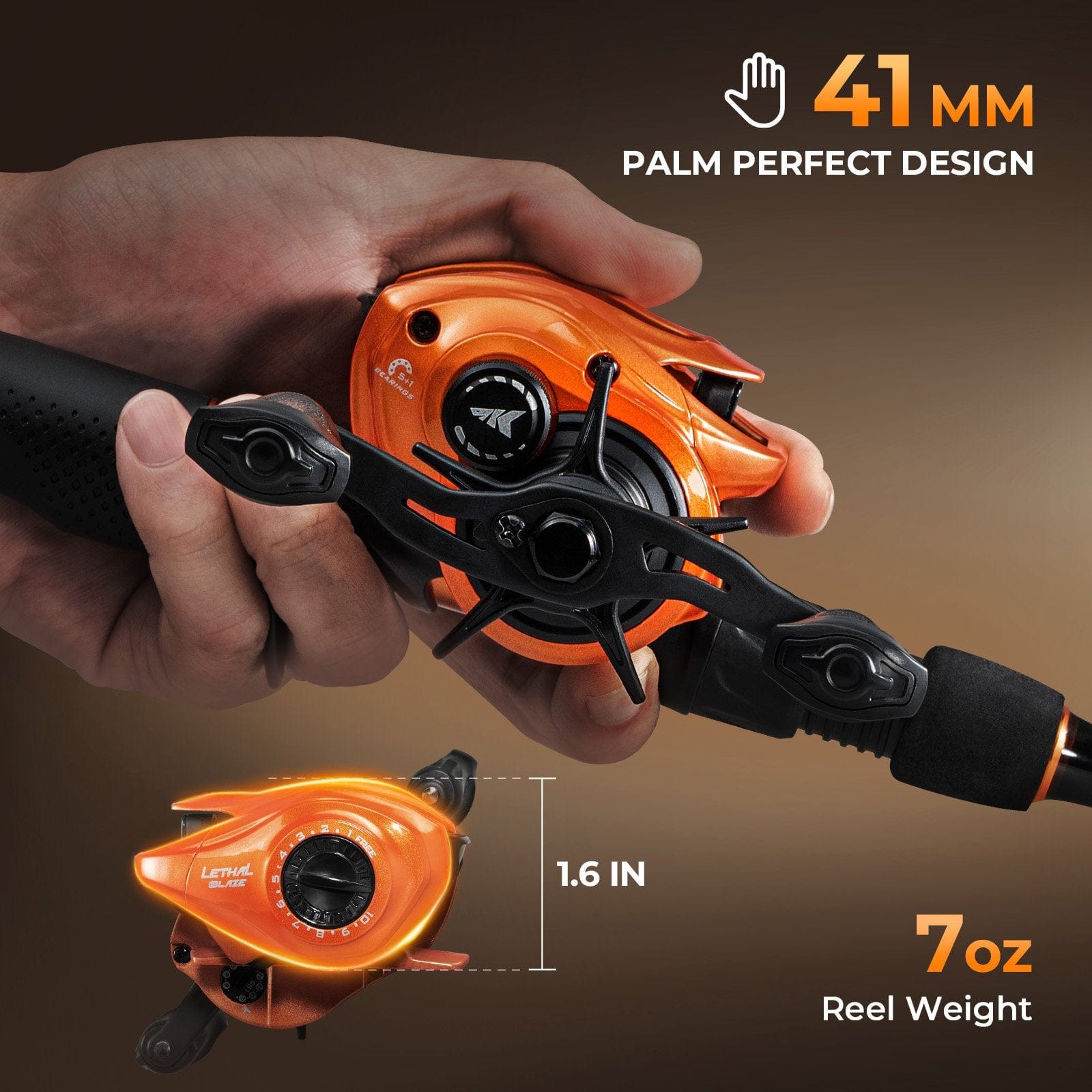 KastKing Lethal Blaze Twin-Tip Baitcaster Rod and Reel Combo Left Handed / 6'4" / Medium / Fast KastKing Lethal Blaze Twin-Tip Baitcaster Rod and Reel Combo Left Handed / 6'4" / Medium / Fast