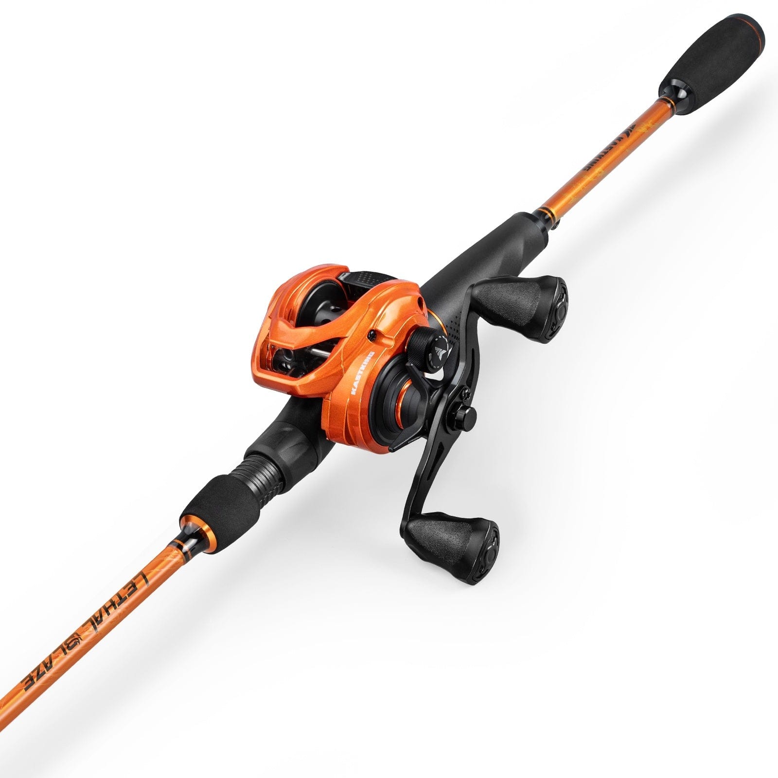 baitcaster rod cheap KastKing Lethal Blaze Twin-Tip Baitcaster Rod and Reel Combo Left Handed / 6'4" / Medium / Fast