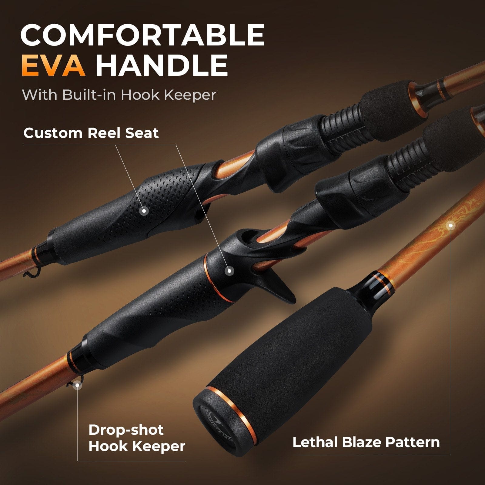 blaze fishing pole KastKing Lethal Blaze Twin-Tip Spinning Fishing Rod and Reel Combo 3000 / 7'4" / Medium Heavy / Fast