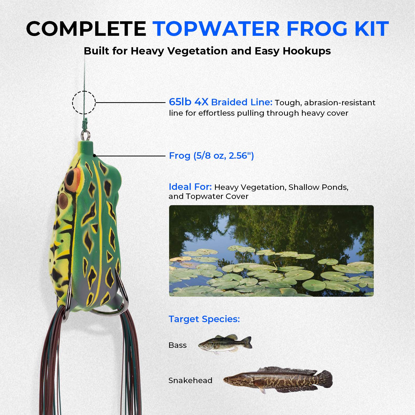 KastKing Superpower Braided Fishing Line and Lure Kit