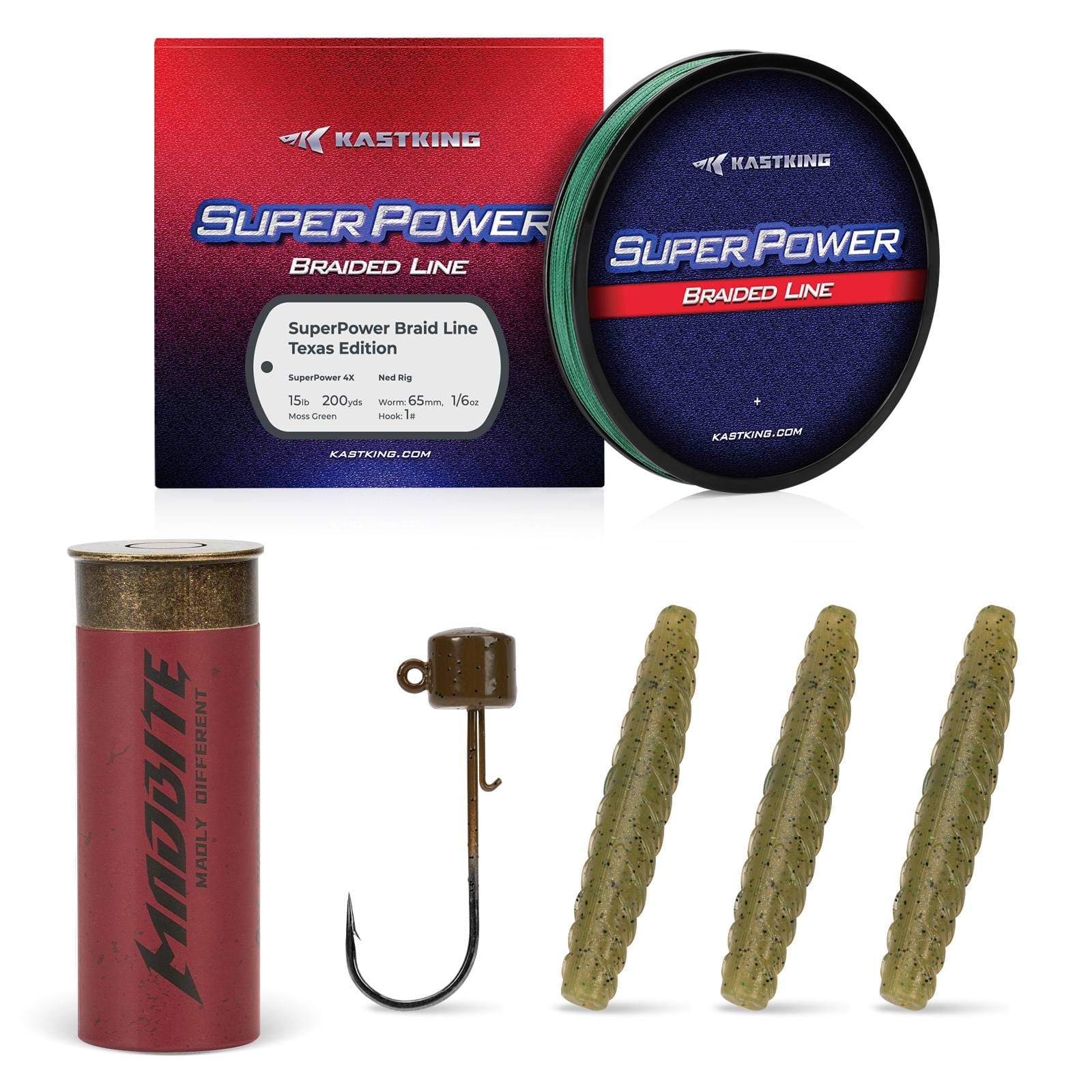 KastKing Superpower Braided Fishing Line and Lure Kit