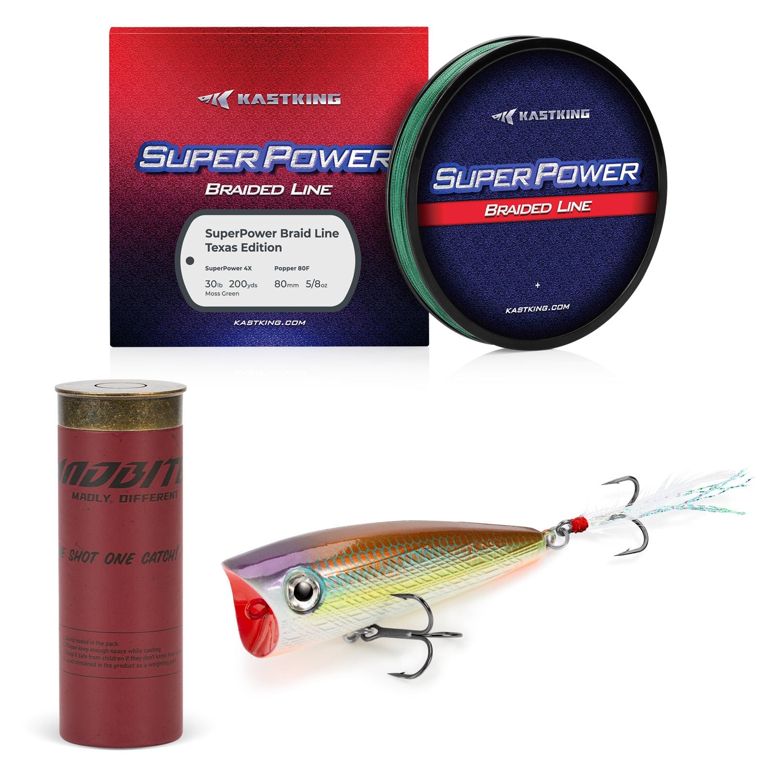 KastKing Superpower Braided Fishing Line and Lure Kit KastKing Superpower Braided Fishing Line and Lure Kit
