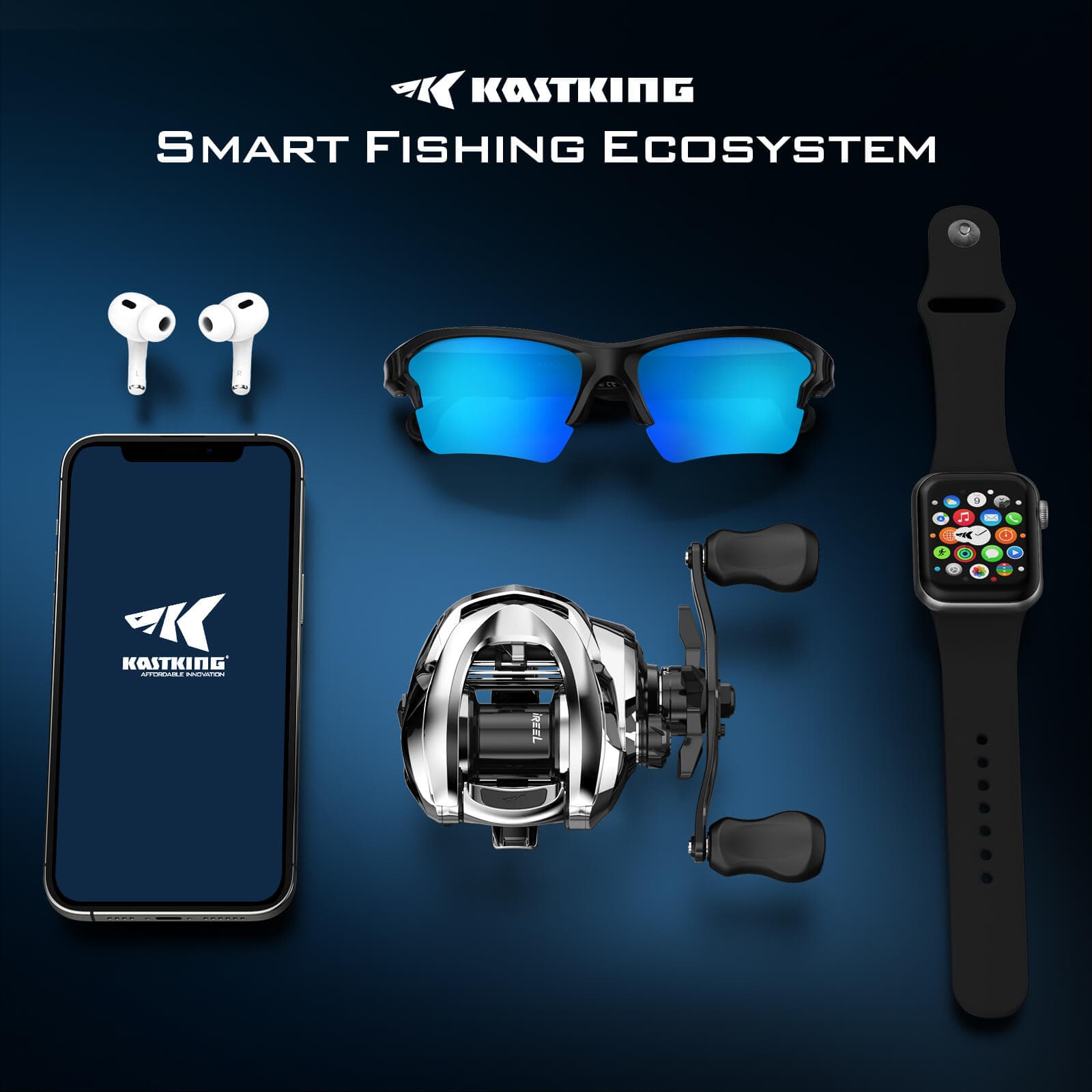 digital chip fishing reels KastKing iReel One IFC Smart Fishing Reel 7.2:1 / Left Handed