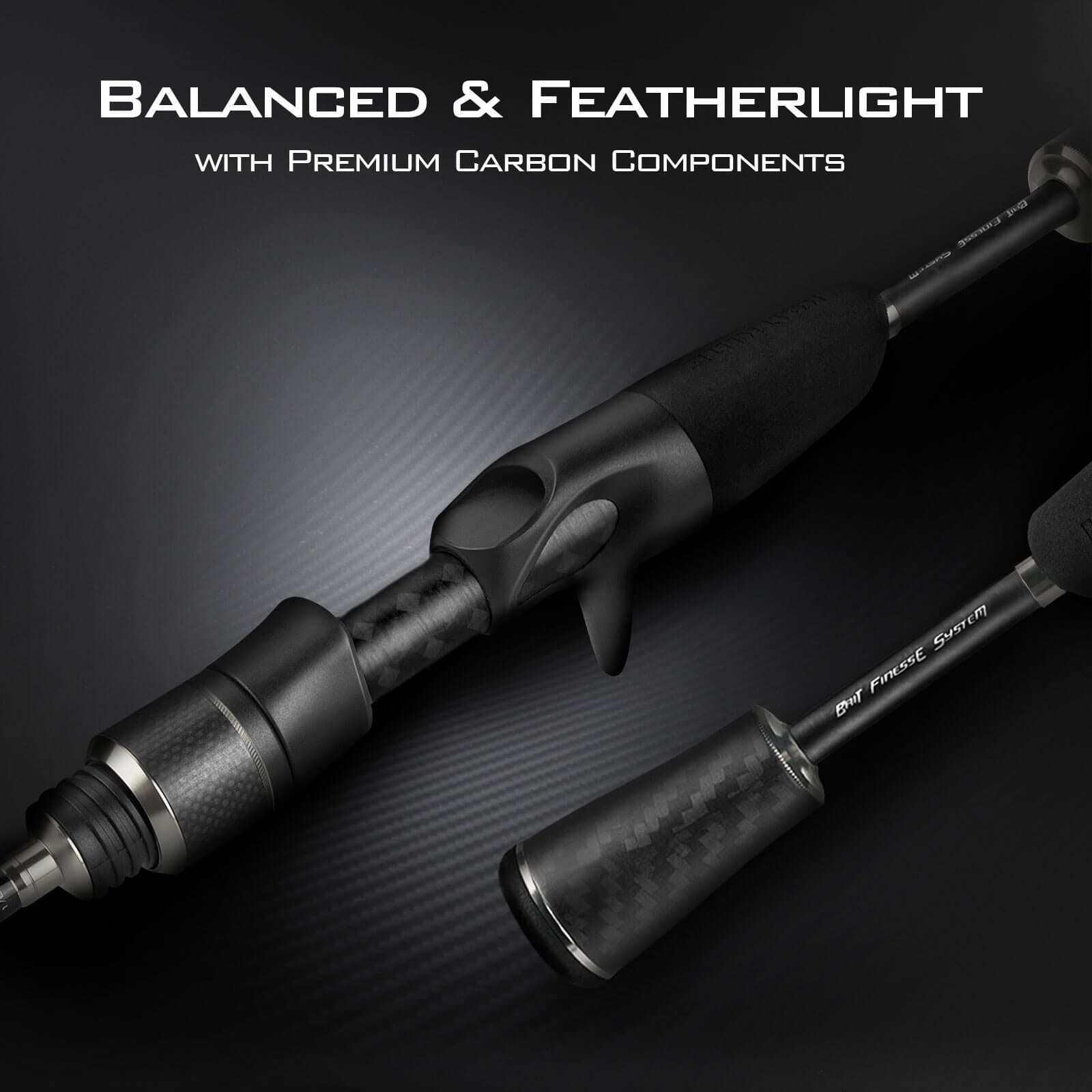 bfs baitcaster combo Kestrel Finesse Fishing Rod and Reel Combo For Bass, Trout, Panfish and Walleye, Best Bait Finesse System Fishing Rod Combo For Bass Fishing |