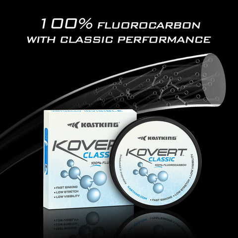 Line Fil De Peche Fluorocarbon KastKing Kovert Xtreme 100% Fluorocarbon Fishing Line Fishing Leader Extreme Clarity Fast Sinking Shock Resistant Ultra Low Visibility High Abrasion R Fishing Line 10lb Fluorocarbon Leader
