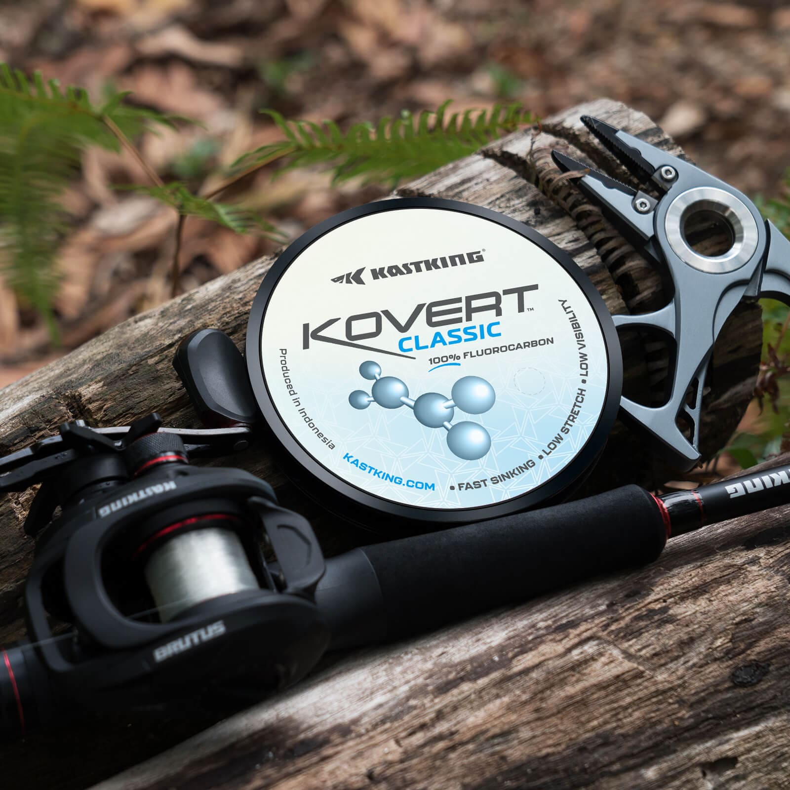 KastKing Kovert Classic 100% Fluorocarbon Fishing line - 125 Yds / 10 LB