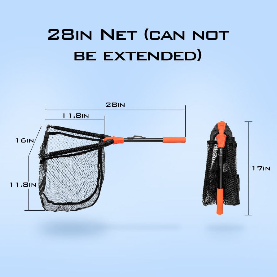 KastKing Pontus Fishing Net Fish Landing Net, Foldable & Lightweight  Freshwater Fishing Landing Net with Built in Length Scale, Aluminum Handle