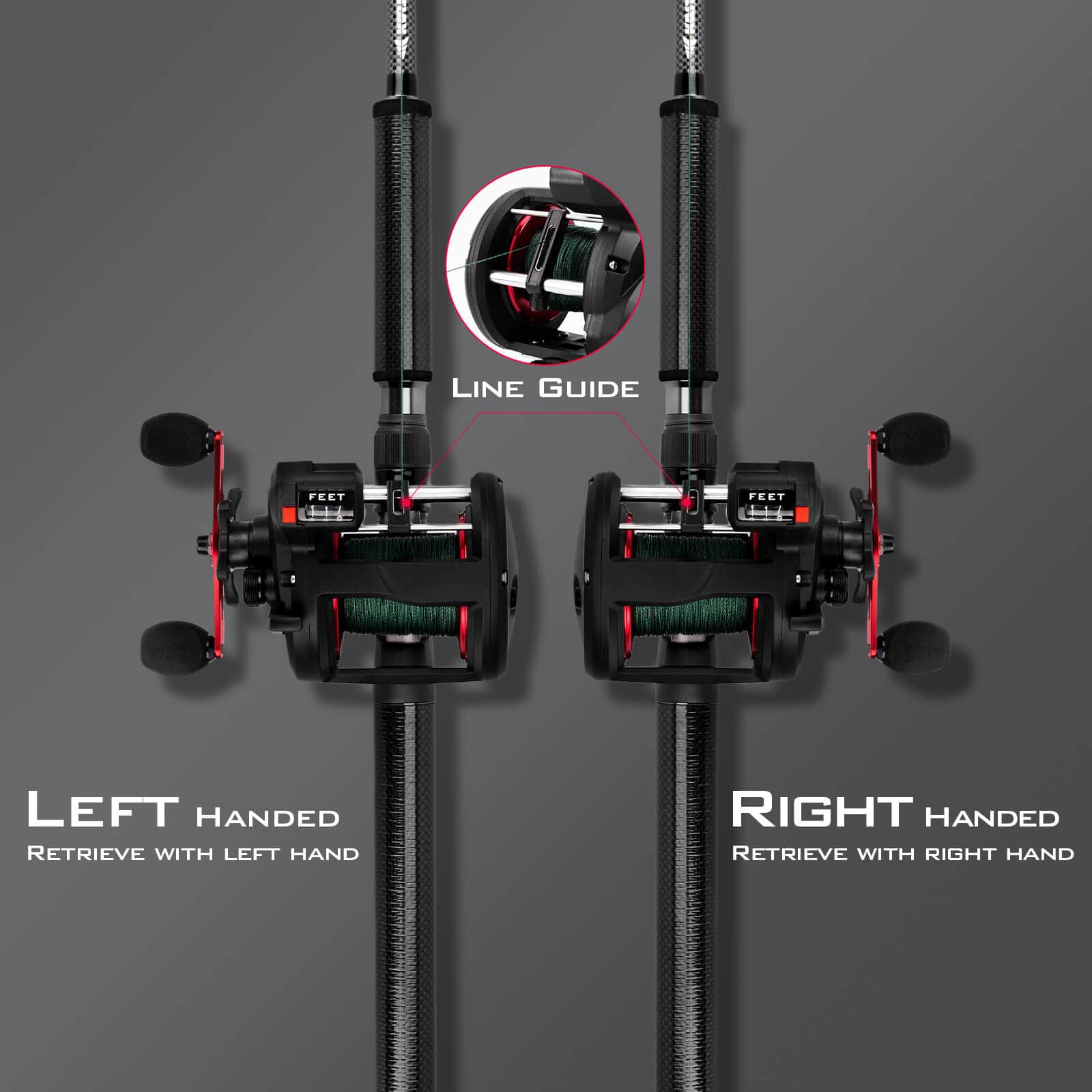 baitcasting reels for right handed KastKing ReKon Round Baitcasting Reel