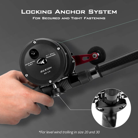 KastKing ReKon Line Counter or Level Wind Trolling Fishing Reel