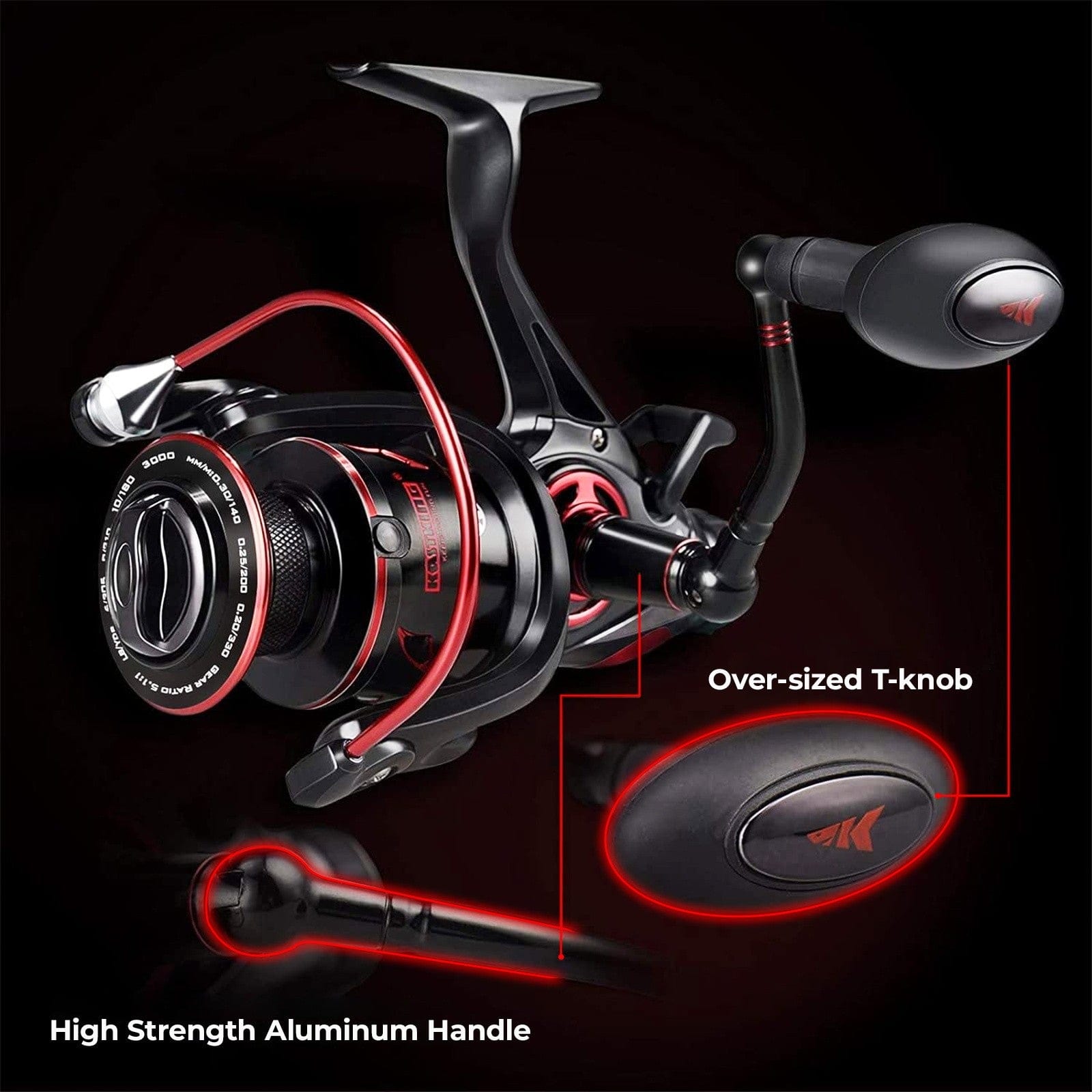 3 in 1 for fishing reels KastKing Sharky Baitfeeder III Spinning Reel