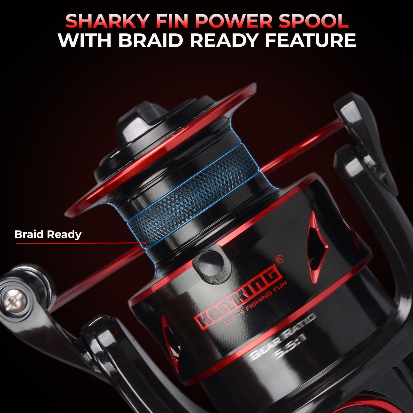 baitfeeder spinning combo KastKing Sharky Baitfeeder III Spinning Reel