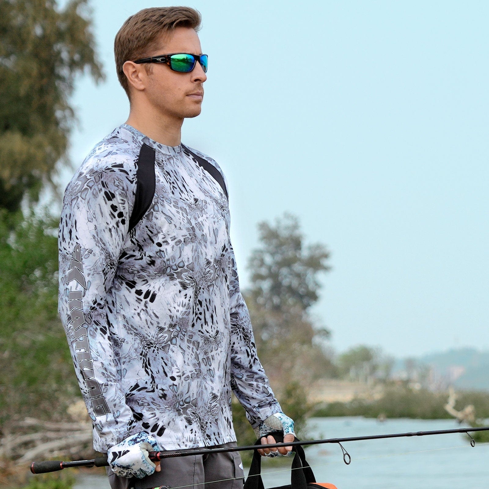 KastKing Men's Long Sleeve Fishing Shirt (With Neck Gaiter)