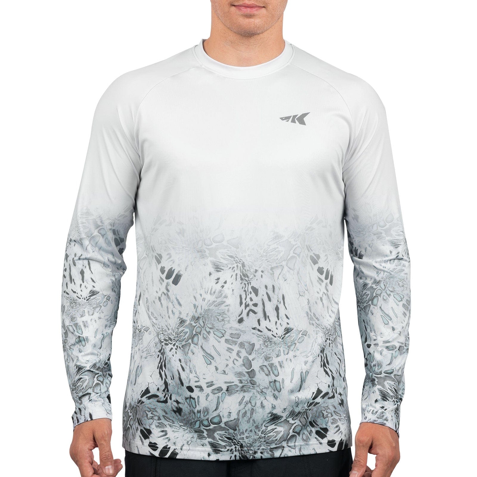 KastKing Sol Armis UPF 50 Long Sleeve Fishing Shirts - Prym1-Silver Mist  Fade / 3XL