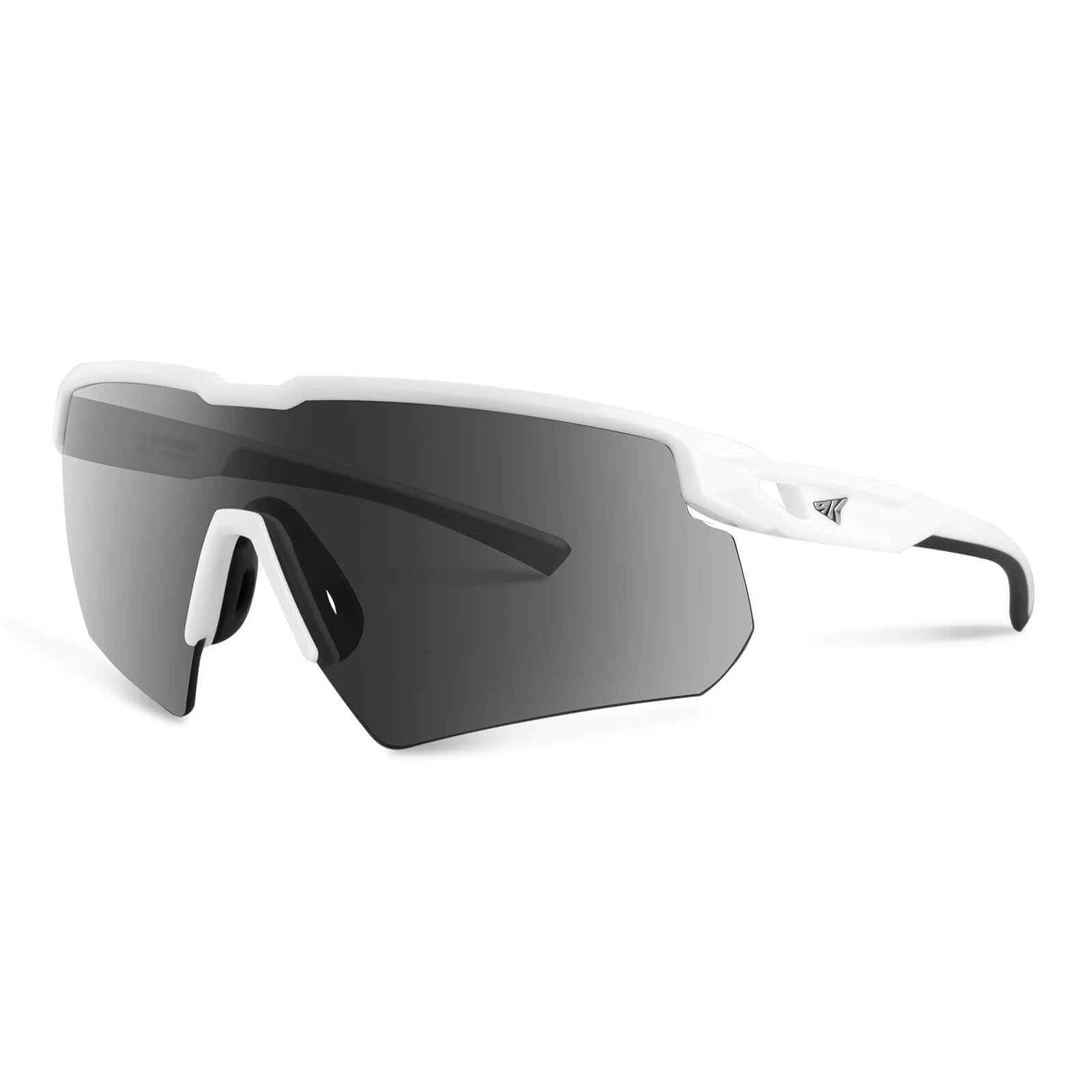 KastKing Hiwassee Polarized Sport Sunglasses Matt Blackout Frame/Smoke Base  - Ice Lens - Matt Blackout | Smoke Base - Ice