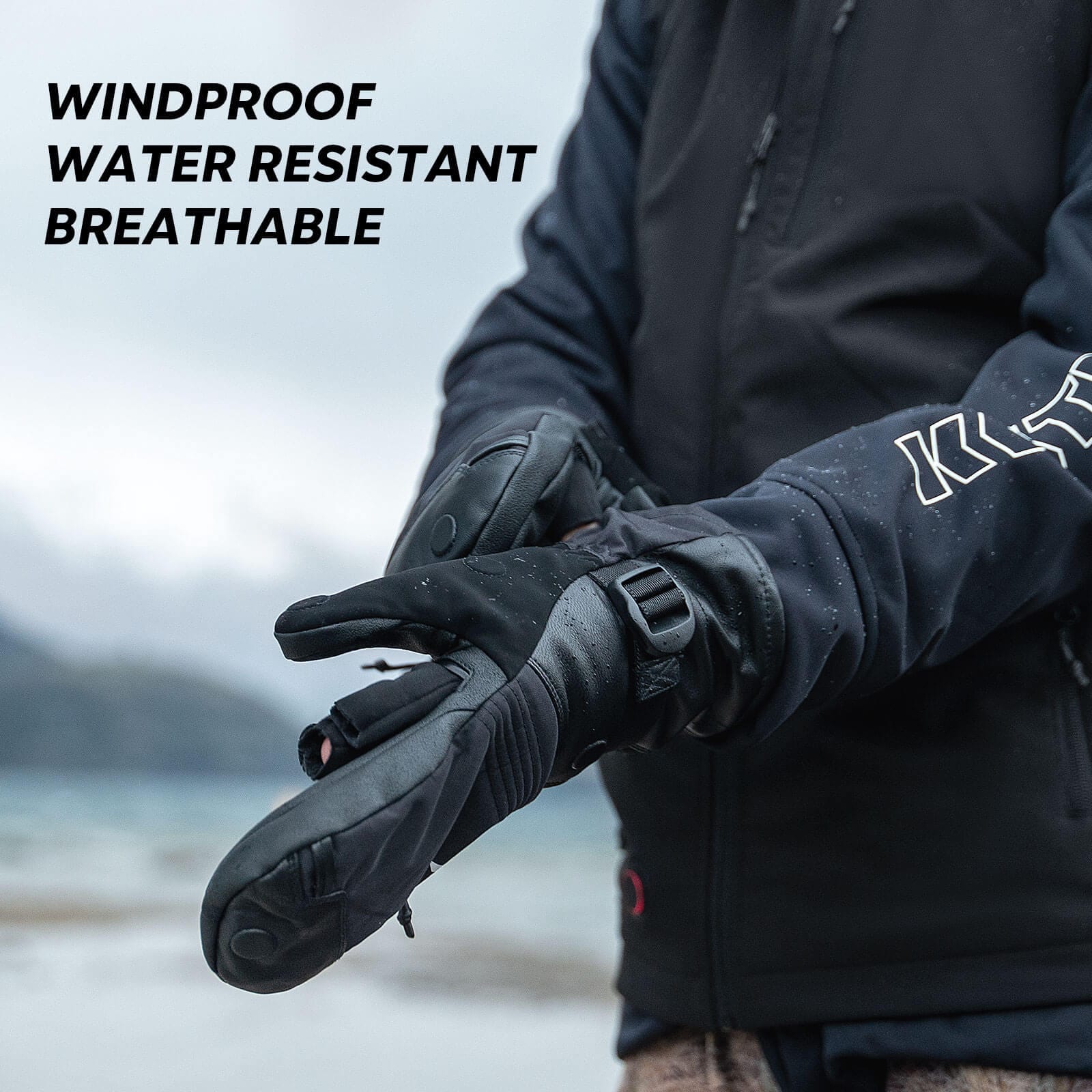  KastKing ThermoGrip Ice Fishing Convertible Mittens Gloves  For Men & Women Winter Ski Mittens