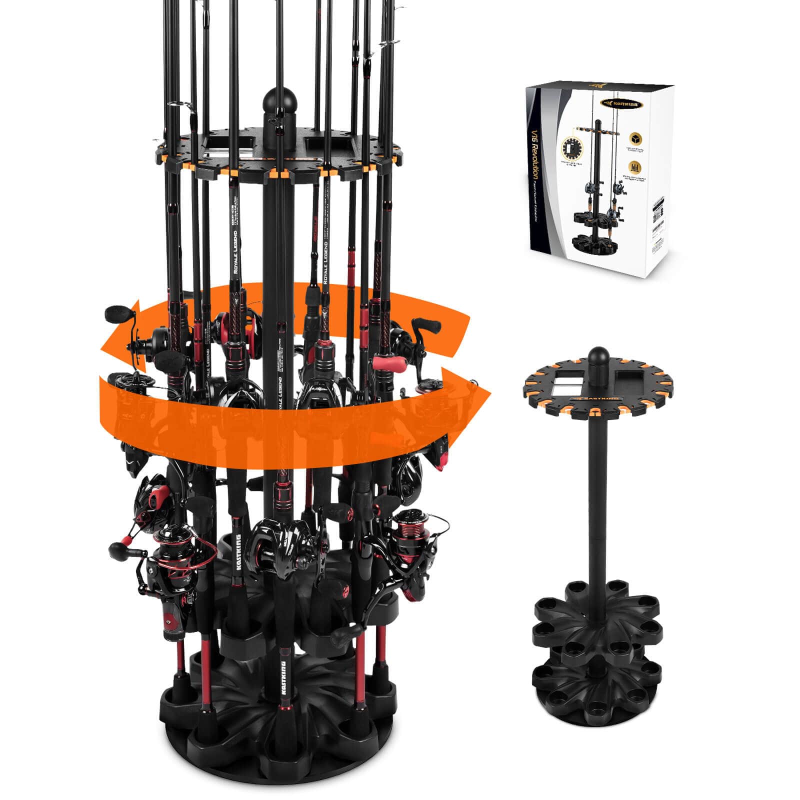 Fishing Rod Holder, 360 Degree Rotating Rod Stand, Floor Stand for up to 16  Rods, Fishing Tackle Fishing Gifts for Men and Women, Fits Rod Diameter  0.5-1.7cm : : Sports & Outdoors