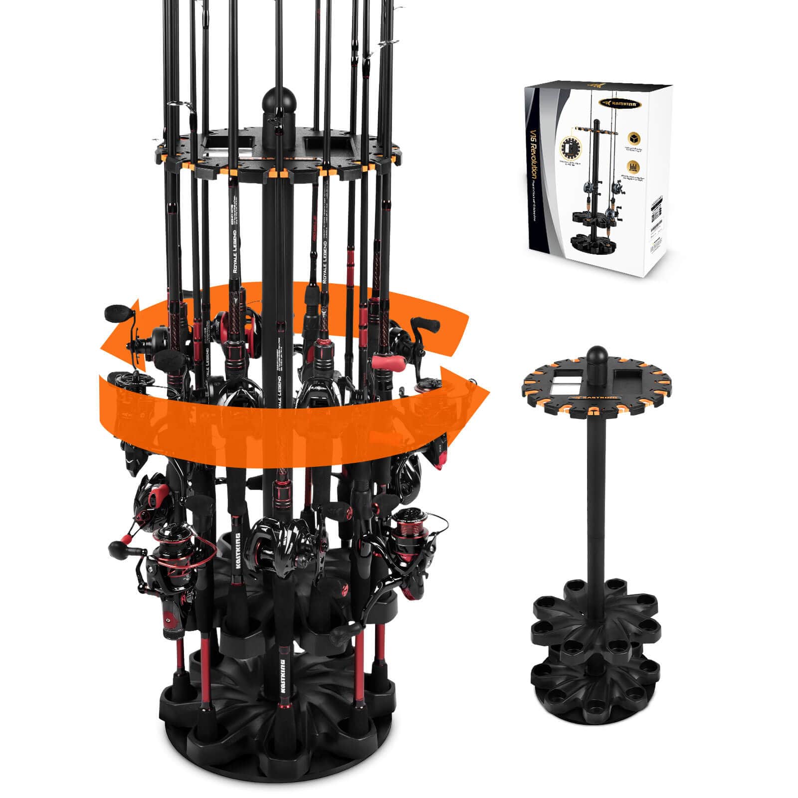 t slot fishing rod holder KastKing V16 Revolution Floor Rod Rack