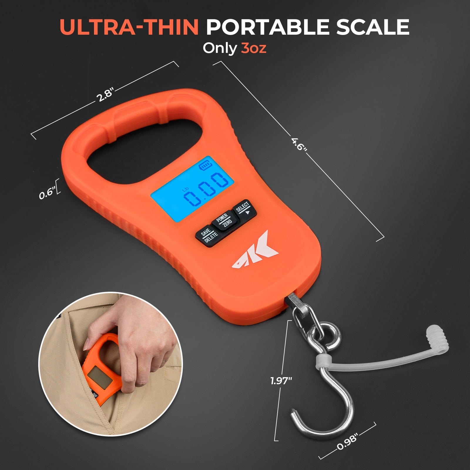 Adjustable Fish Scale KastKing Fish Scale, Best Fish Scale with Lip Gripper, ToughTide USB ...