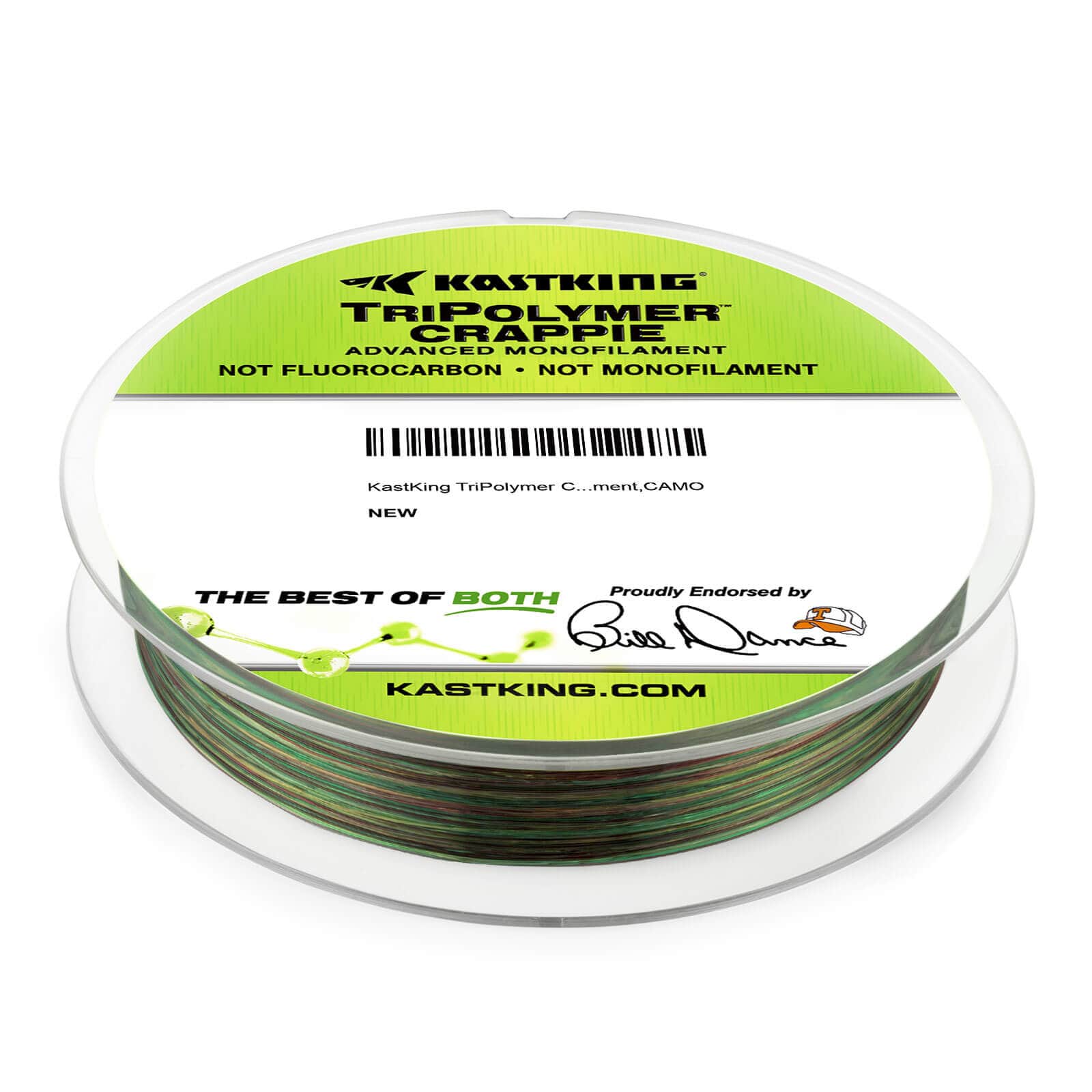 KastKing TriPolymer Crappie Advanced Monofilament Fishing Line Camo / 300 YDS / 8 lb