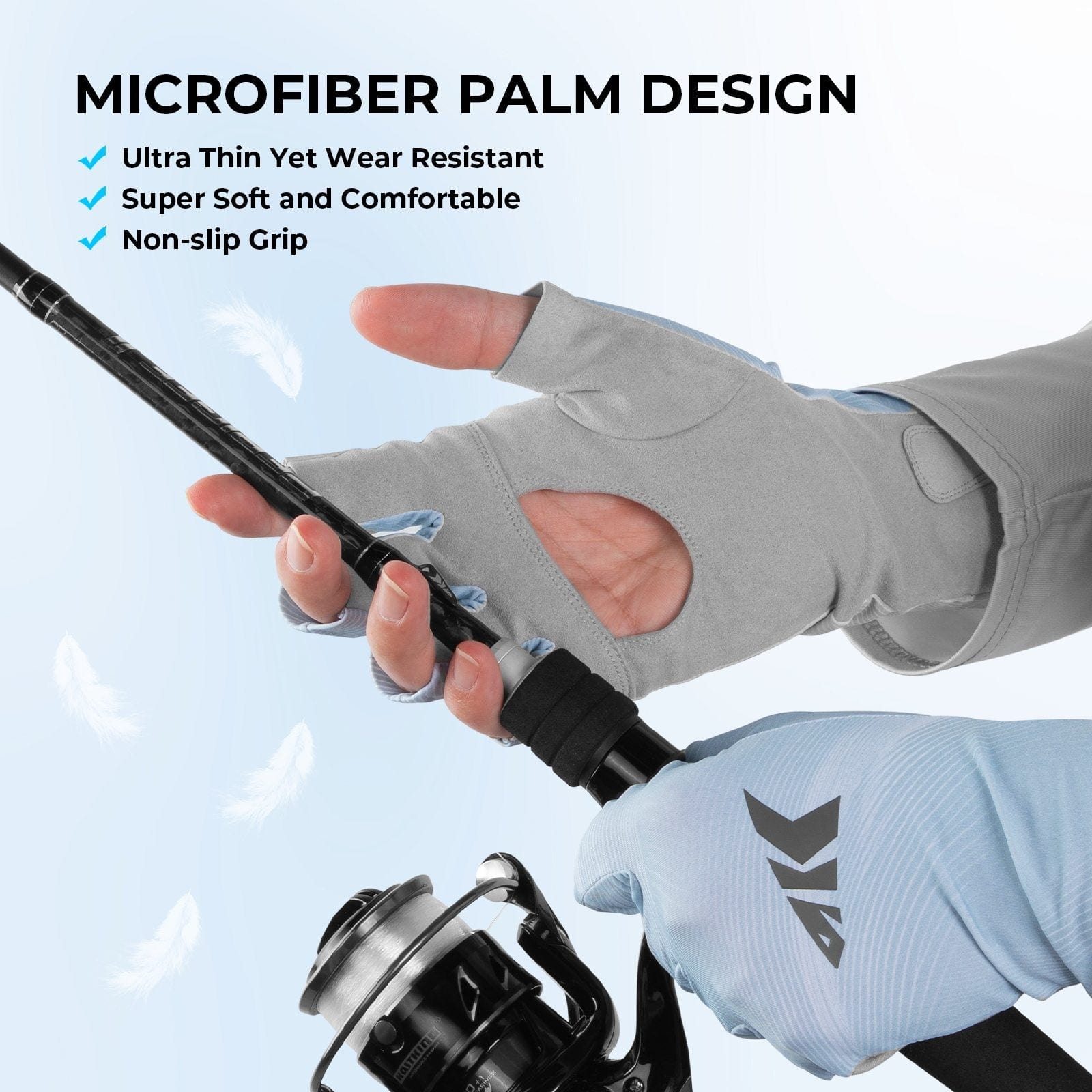 KastKing Ultimate Angler Fingerless SPF Sun Gloves