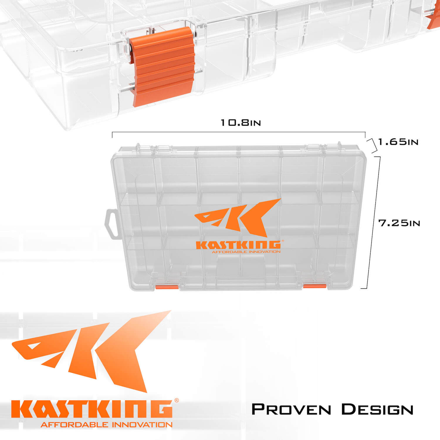 KastKing Utility Tackle Boxes Orange / 2 / 3600 (10.8 x 7.25 x 1.65) KastKing Utility Tackle Boxes Orange / 2 / 3600 (10.8 x 7.25 x 1.65)
