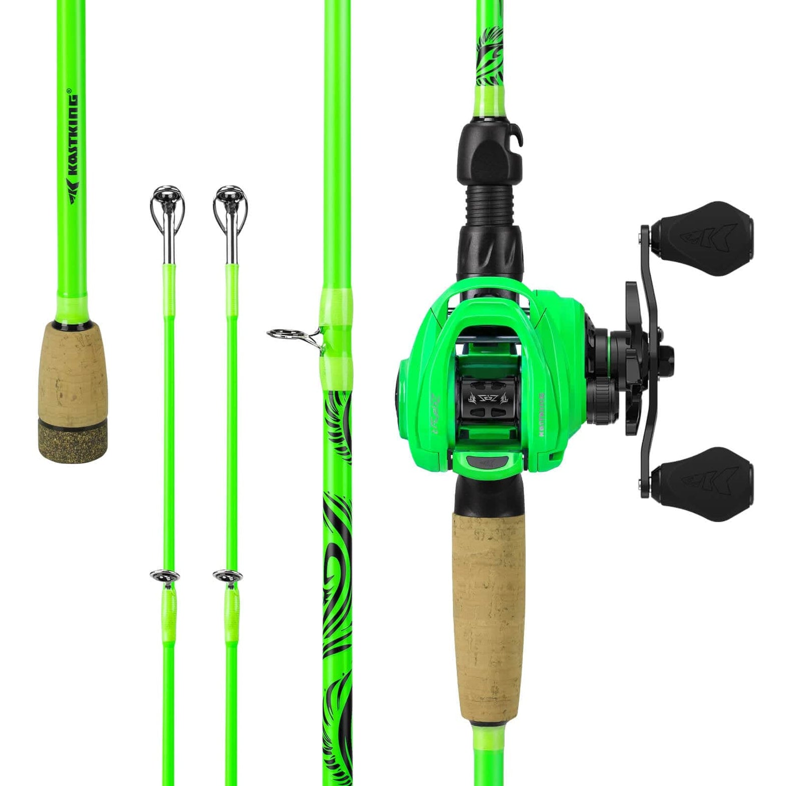 best baitcaster rod combo Kilitn Fishing and Reel Combo, Baitcasting Baitcast Reel, 6 Foot 7 Foot 2-Piece, Durable Fiberglass Wrapped Carbon Fiber Rod with Comfortable EVA Handle (Left-Hand Reel smooth 4 Tackle Test 2024: The Best