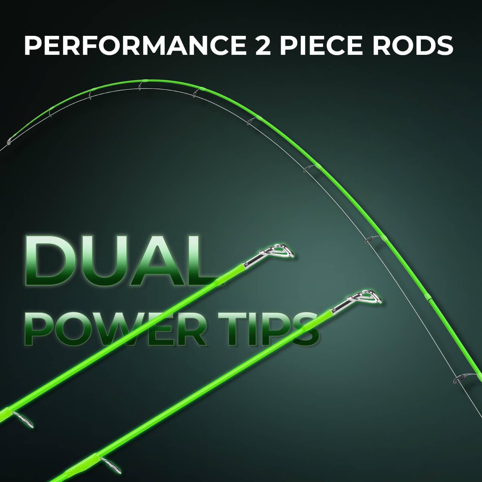 circle pieces on fishing pole KastKing Zephyr Dual-tip Spinning Fishing Rod and Reel Combo Green