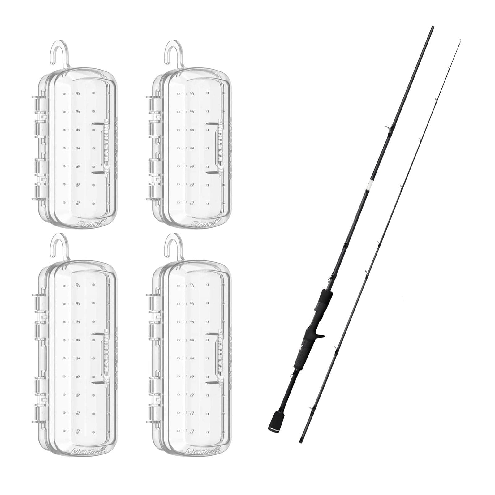 KastKing Crixus Fishing Rods and Bait Kapsule Fishing Lure Cover Combo